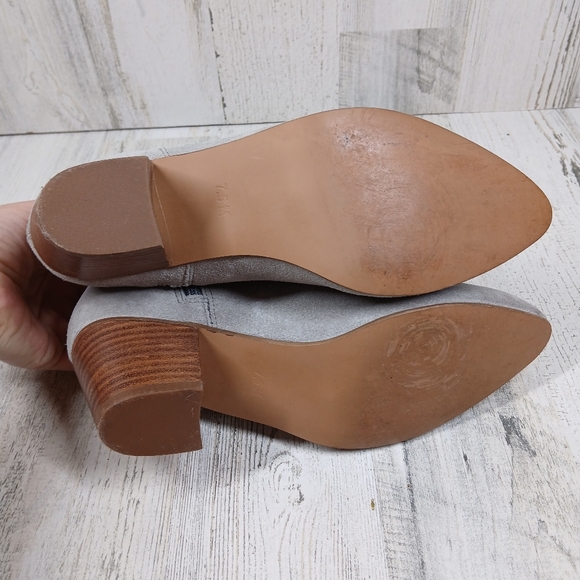 Coconuts By Matisse Margarita Gray Suede Pointed Toe Ankle Booties #1020 - Picture 9 of 12